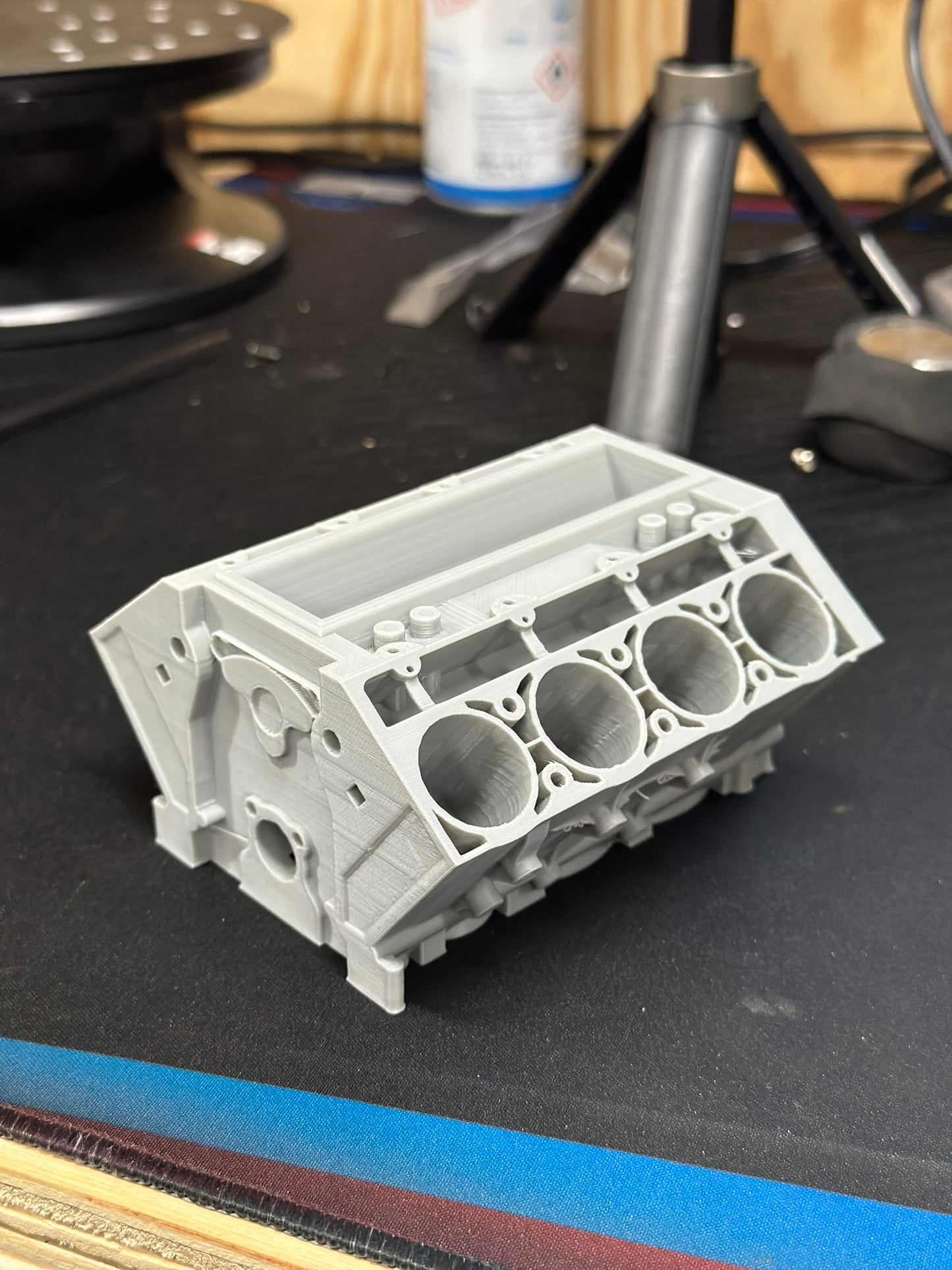 v8 engine block business card holder